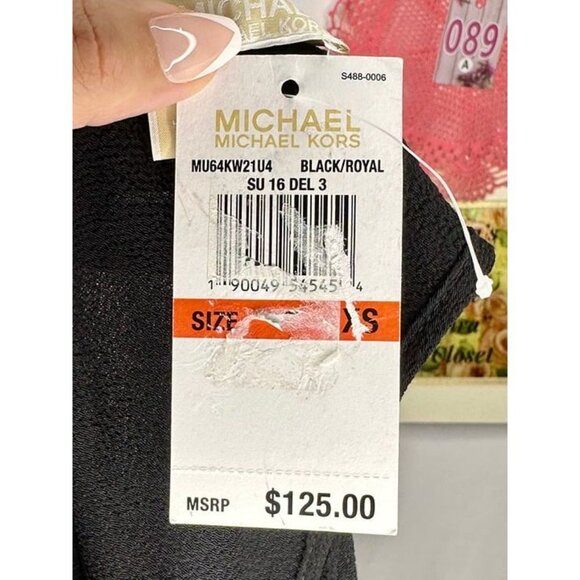 NWT Michael Michael Kors ColorBlock Sleeveless Asymmetrical Top Size XS - Picture 5 of 8